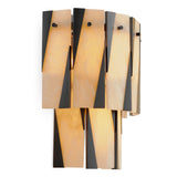 Lampa ścienna Rivington, wykończenie bronze highlight, alabaster