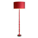 Lampa podłogowa Arabella, wykończenie bordowa czerwień, z abażurem