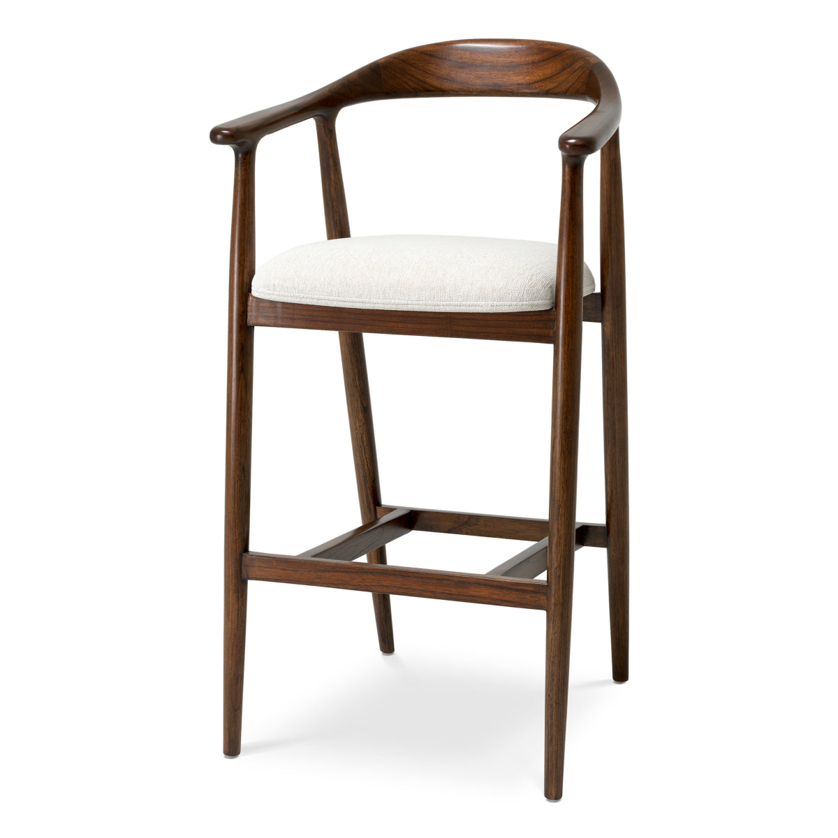 Stołek barowy Beale, wykończenie classic brown, sentier cream