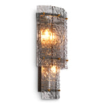 Lampa ścienna Georgette, wykończenie bronze, jasnodymione szkło