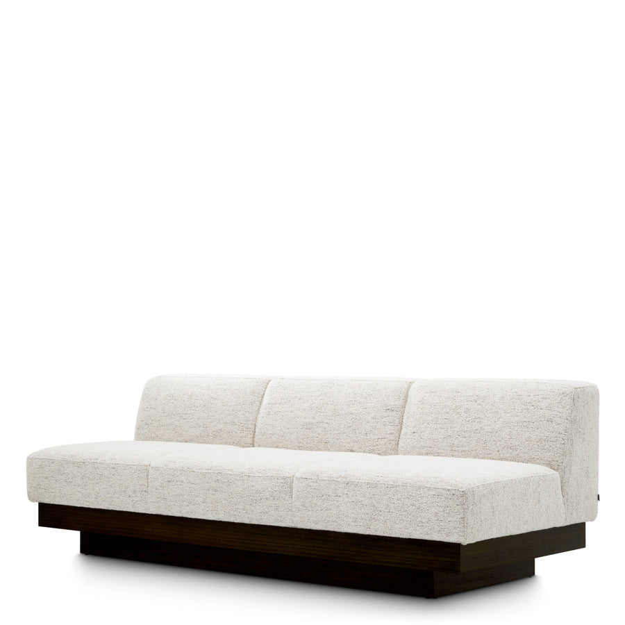 Sofa Bastion, tkanina Seashell złamana biel, okleina w kolorze węglowej szarości