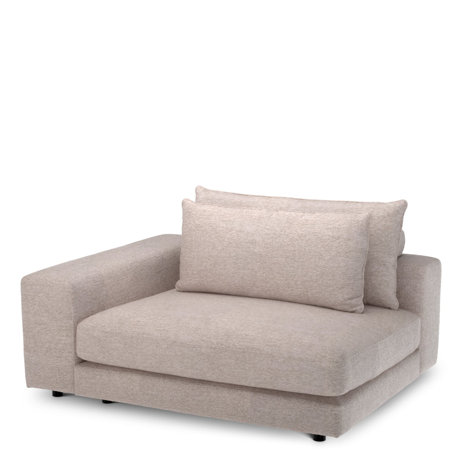 Narożnik L lewy sofy modułowej Lounge Club, Montier Light Grey