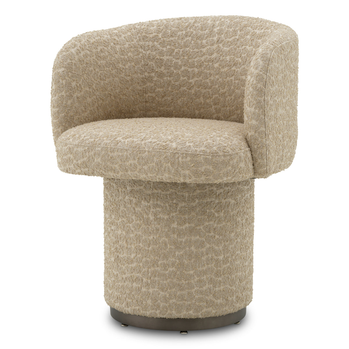 Krzesło stołowe Marly, wykończenie brązowe, tkanina Vaux jacquard, beż