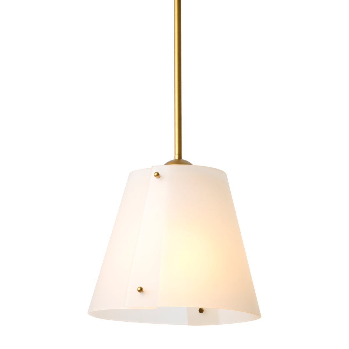 Lampa wisząca Trianon, wykończenie mosiądz antyczny, białe szkło