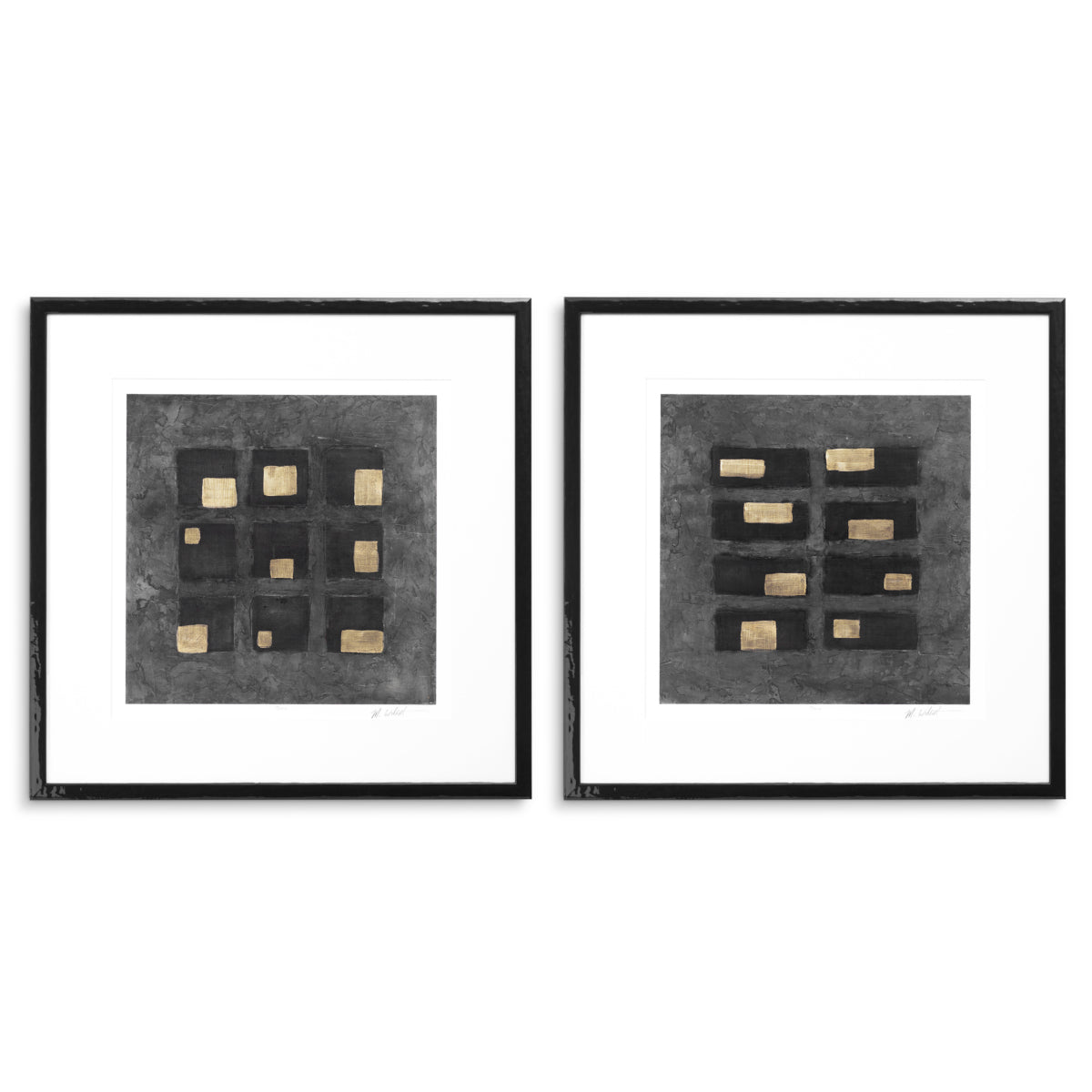 Grafika Black Squares by Michael Willett, zestaw 2 szt.