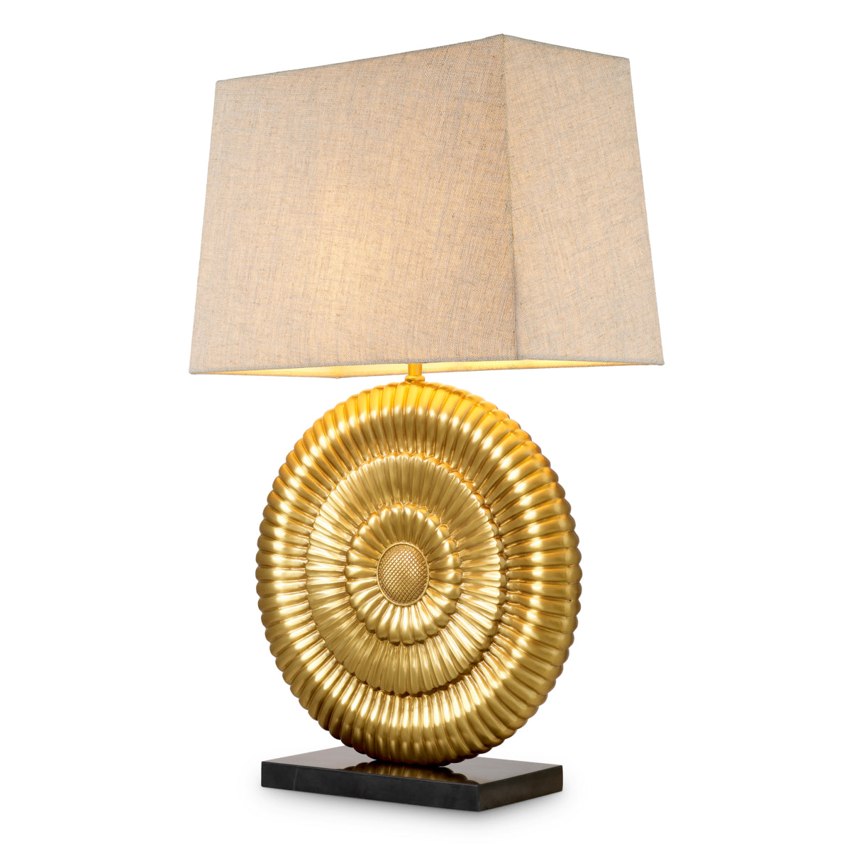 Lampa stołowa Ramble, wykończenie w stylu antycznego złota, w zestawie klosz
