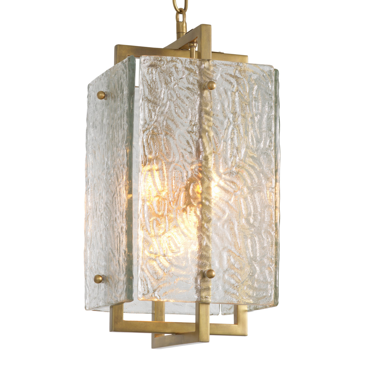 Lampa wisząca Solara, wykończenie mosiądz vintage