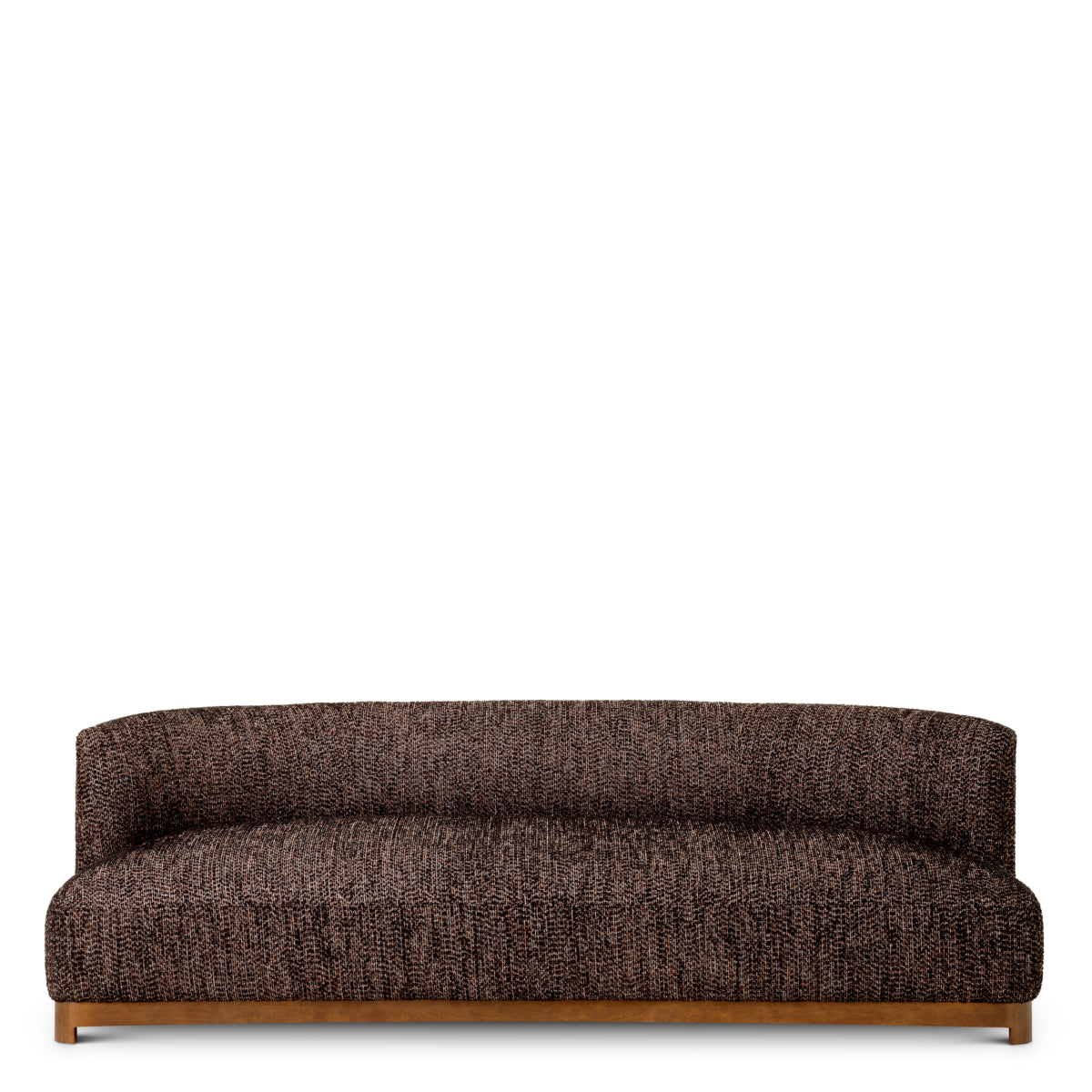 Sofa Stelvio, wykończenie walnut, norman bouclé black