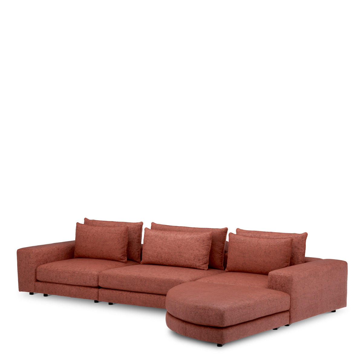 Puf modułowy półokrągły Lounge Club, Montier Burnt Orange