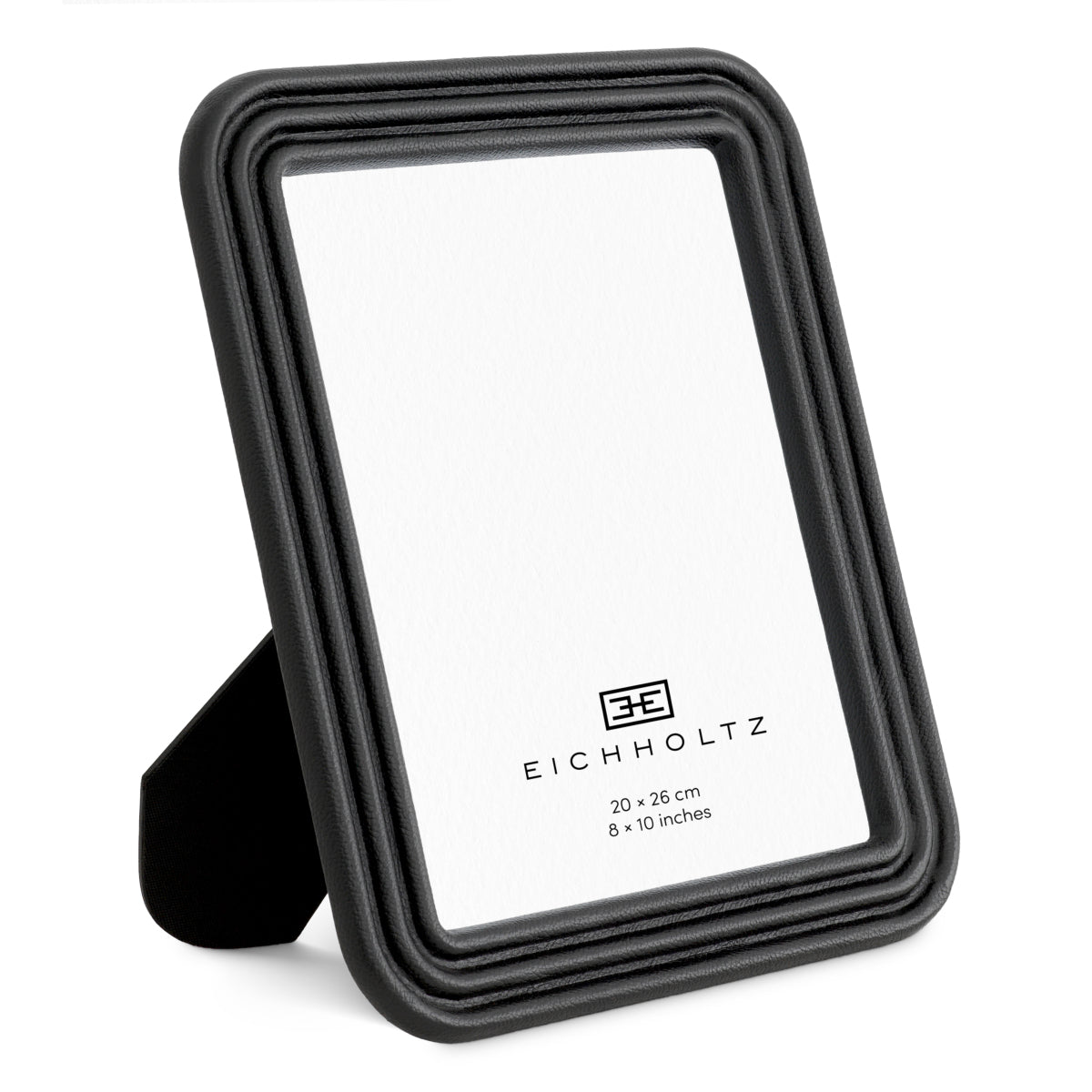 Ramki na zdjęcia Elvane, black leather, komplet 2 szt.