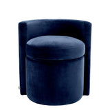 Stołek Arcadia, tkanina Savona, granatowy (midnight blue)