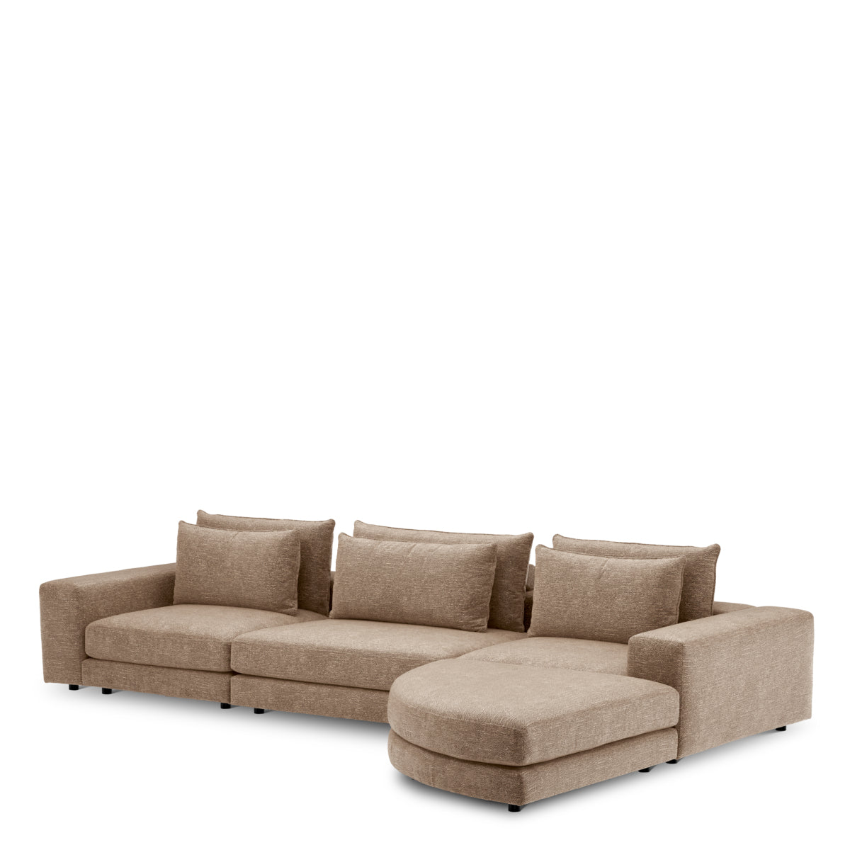 Puf modułowy półokrągły Lounge Club, Lurano Brązowy