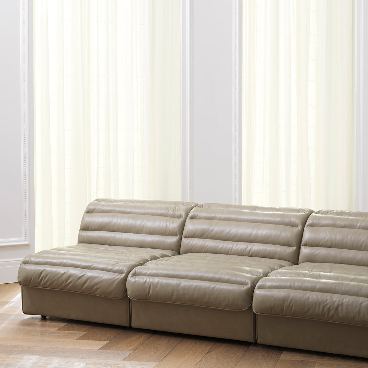 Sofa modułowa Dunemore, skóra Barley