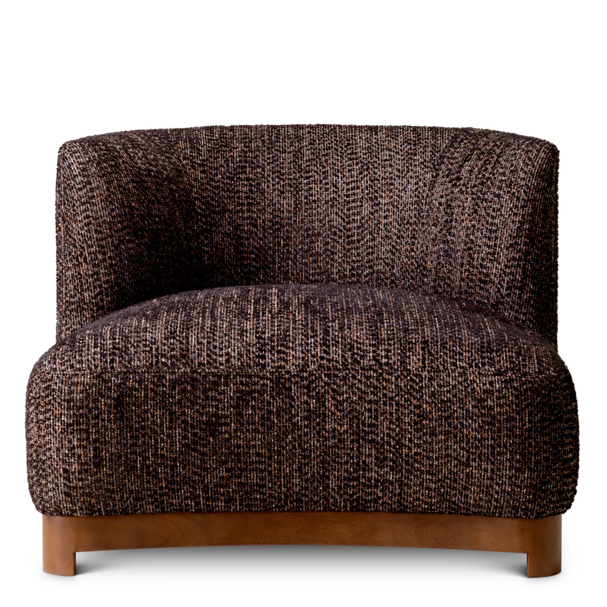 Fotel Stelvio, wykończenie walnut, norman bouclé black