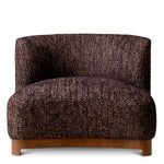 Fotel Stelvio, wykończenie walnut, norman bouclé black
