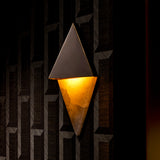 Lampa ścienna Mirabeau, wykończenie bronze highlight, alabaster