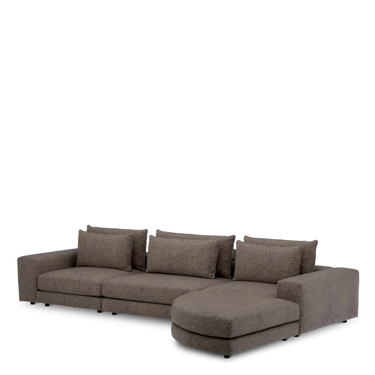 Puf modułowy półokrągły Lounge Club, Montier Dark Grey