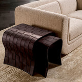 Stoliki boczne Marcello, dark brown faux leather, komplet 2 szt.