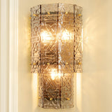 Lampa ścienna Georgette, wykończenie bronze, jasnodymione szkło