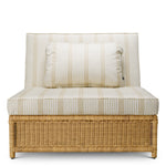 Modułowy fotel ogrodowy Hampton, sztuczny rattan, tkanina Saville, beż