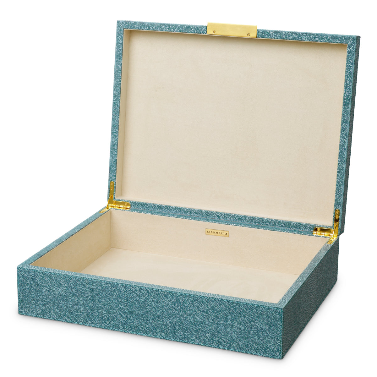 Pudełko dekoracyjne Menton L, faux blue shagreen