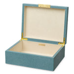 Pudełko dekoracyjne Menton S, faux blue shagreen