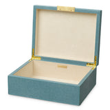 Pudełko dekoracyjne Menton S, faux blue shagreen
