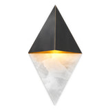 Lampa ścienna Mirabeau, wykończenie bronze highlight, alabaster