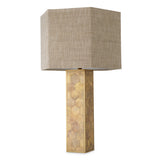 Lampa stołowa Montreux, wykończenie w mosiądzu vintage, klosz w zestawie