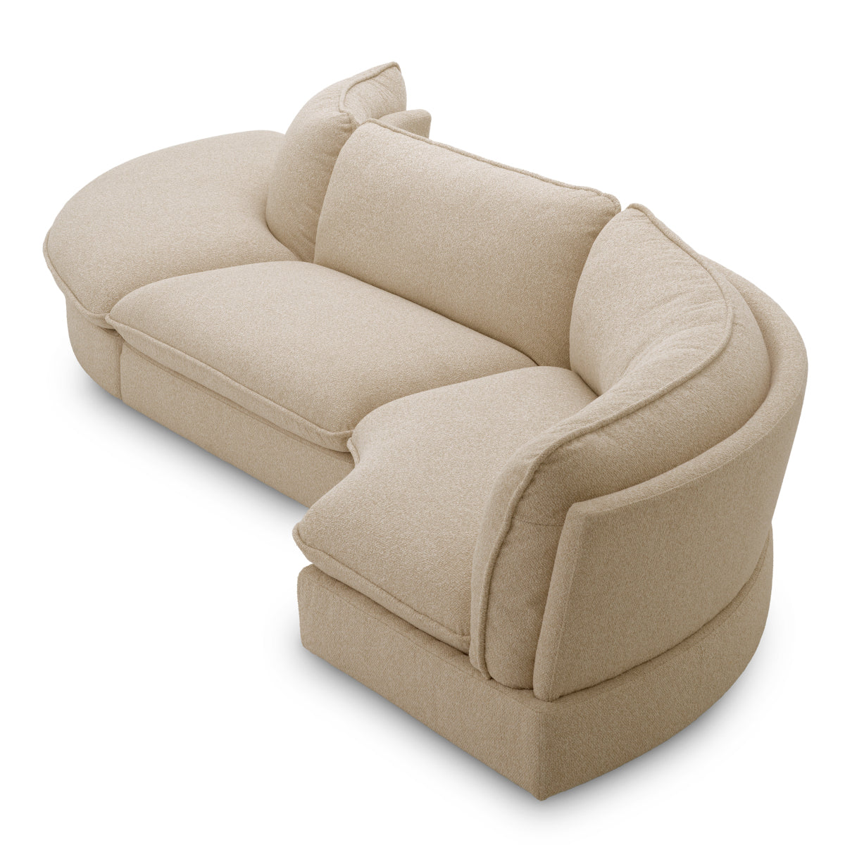 Sofa modułowa Cresson, tkanina Daley, piaskowa – narożnik zewnętrzny
