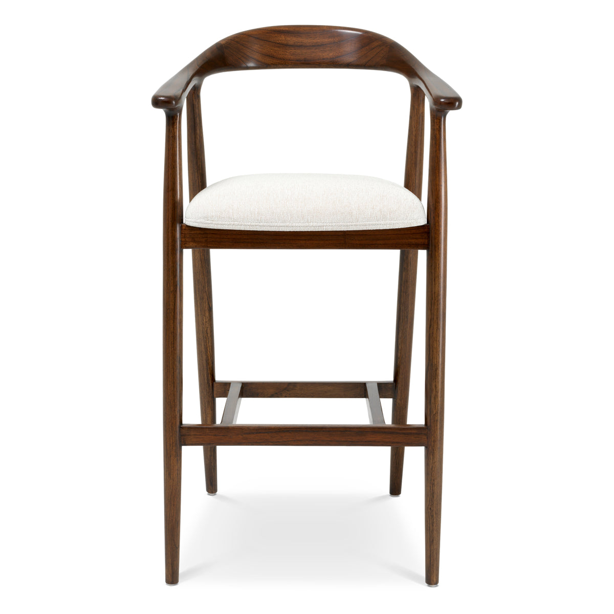 Stołek barowy Beale, wykończenie classic brown, sentier cream