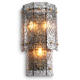 Lampa ścienna Georgette, wykończenie bronze, jasnodymione szkło
