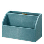 Zestaw biurkowy Scaleo | Faux Blue Shagreen | Zestaw 3 szt.