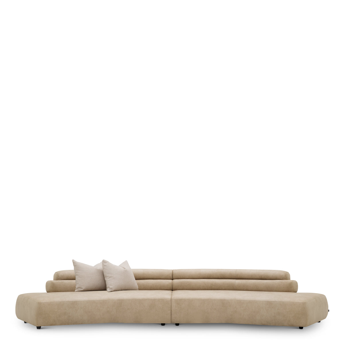 Sofa Marvella, ekoskóra Valente beżowa, tkanina Renato ecru