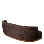 Sofa Stelvio, wykończenie walnut, norman bouclé black