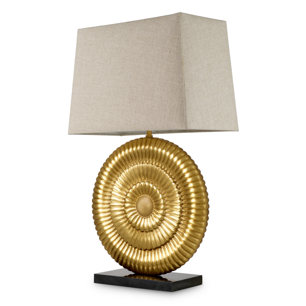 Lampa stołowa Ramble, wykończenie w stylu antycznego złota, w zestawie klosz
