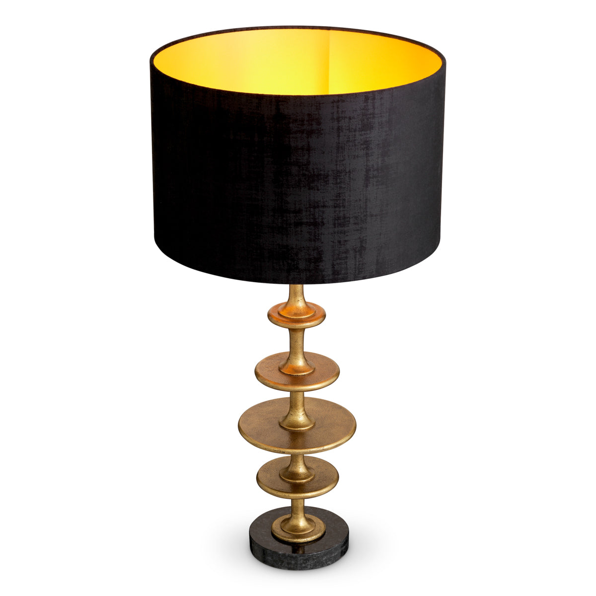 Lampa stołowa Rosetti, wykończenie w mosiądzu vintage, klosz w zestawie