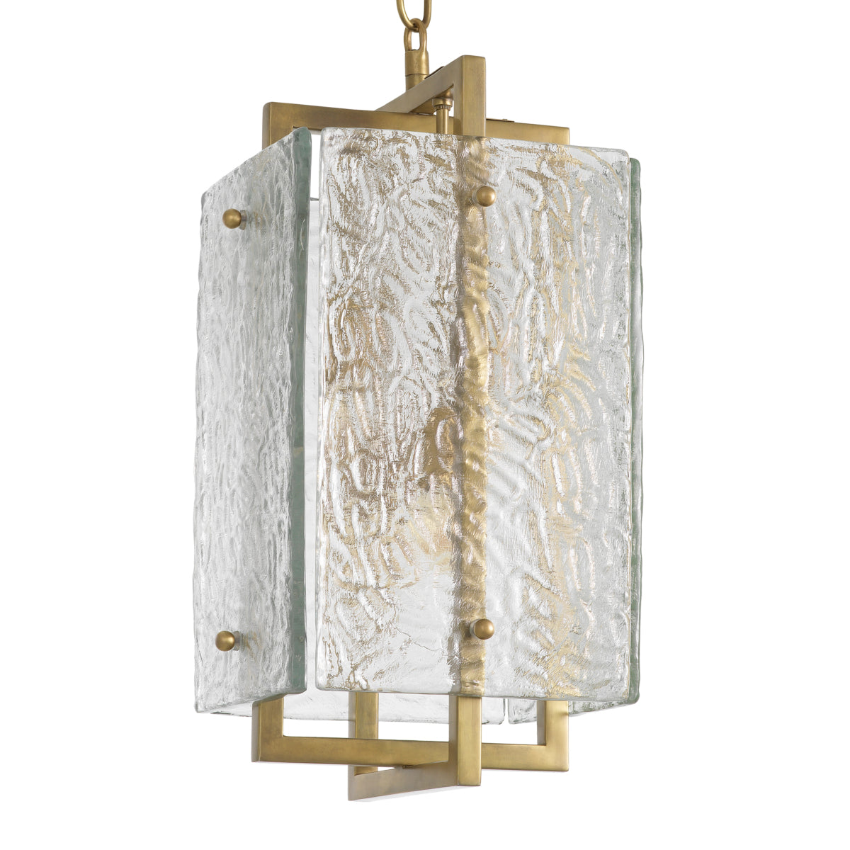 Lampa wisząca Solara, wykończenie mosiądz vintage
