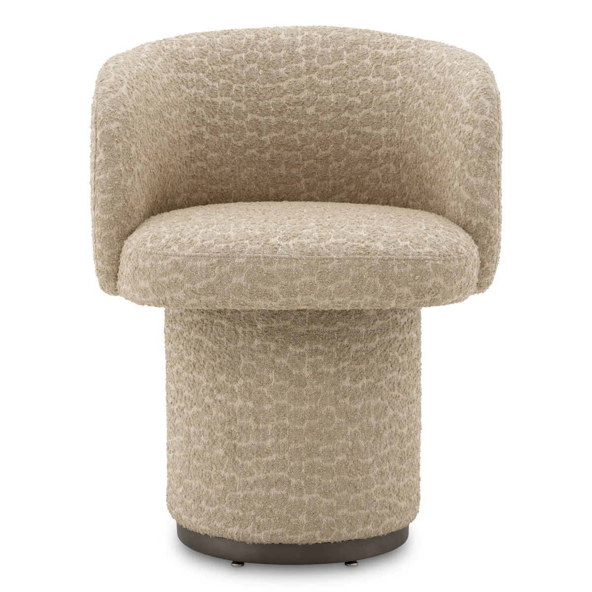 Krzesło stołowe Marly, wykończenie brązowe, tkanina Vaux jacquard, beż