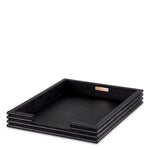 Zestaw biurkowy Elvane | Black Leather | Zestaw 3 szt.