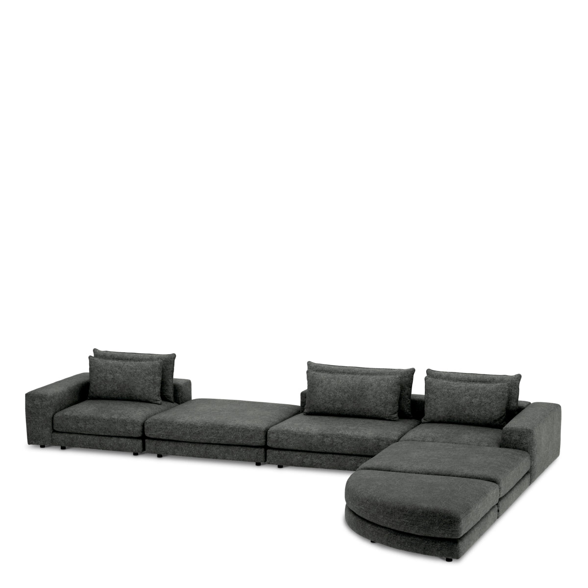 Narożnik S lewy sofy modułowej Lounge Club, Velora Charcoal