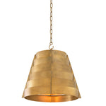 Lampa wisząca Fitzroy, wykończenie w stylu vintage mosiądzu