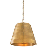 Lampa wisząca Fitzroy, wykończenie w stylu vintage mosiądzu