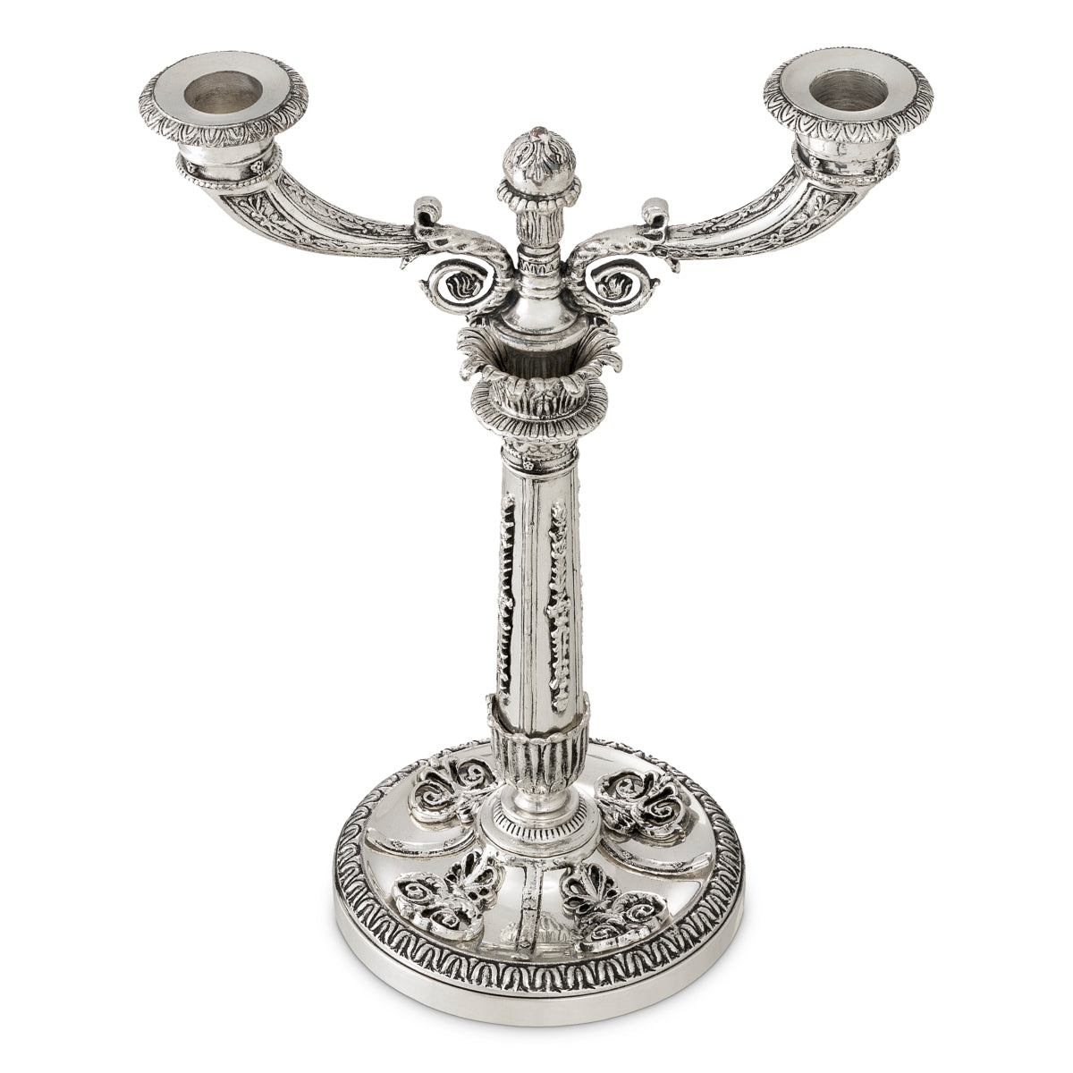 Świecznik Whitney, wykończenie antique silver