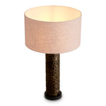 Lampa stołowa Belvoir, wykończenie brązowe z połyskiem, w zestawie klosz