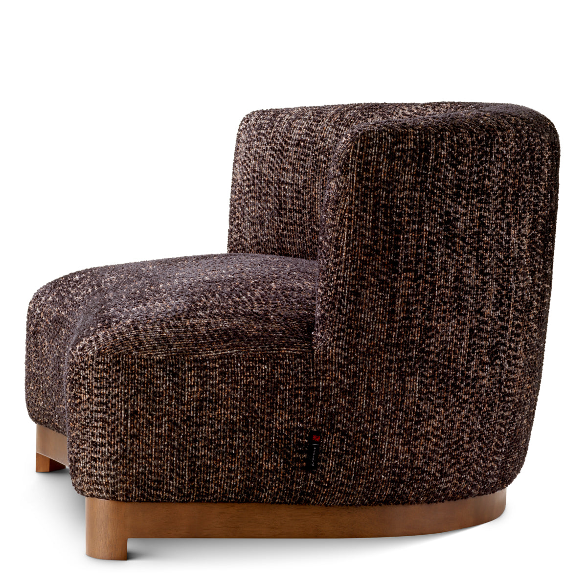 Fotel Stelvio, wykończenie walnut, norman bouclé black