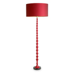 Lampa podłogowa Arabella, wykończenie bordowa czerwień, z abażurem
