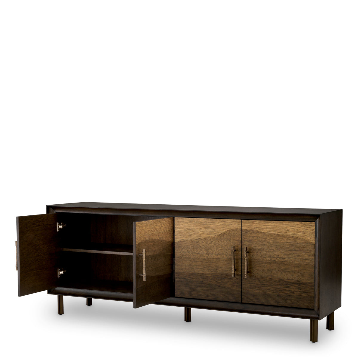 Komoda Chinnery charcoal brown oak veneer