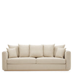 Sofa Amadeo, naturalna okleina dębowa, tkanina Renato ecru