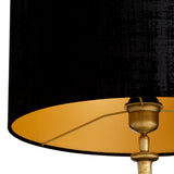 Lampa stołowa Rosetti, wykończenie w mosiądzu vintage, klosz w zestawie
